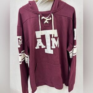 Colosseum Burgundy Texas A&M Hoodie w/ Cream Drawstrings men XL